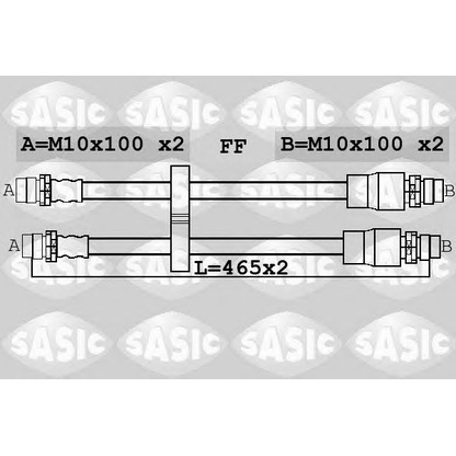 Foto Tubo flexible de frenos SASIC 6606249