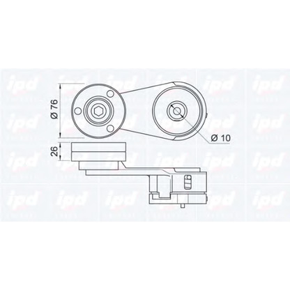 Photo Tensioner Pulley, v-ribbed belt IPD 153156