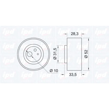 Photo Tensioner Pulley, timing belt IPD 140832