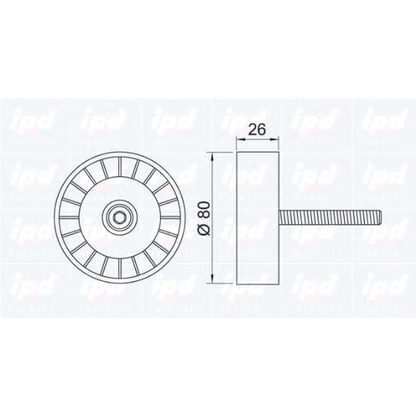 Photo Deflection/Guide Pulley, v-ribbed belt IPD 150344