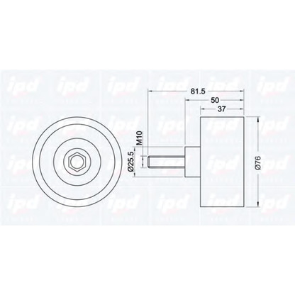 Photo Deflection/Guide Pulley, v-ribbed belt IPD 151068