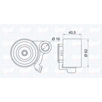 Photo Tensioner Pulley, timing belt IPD 140959