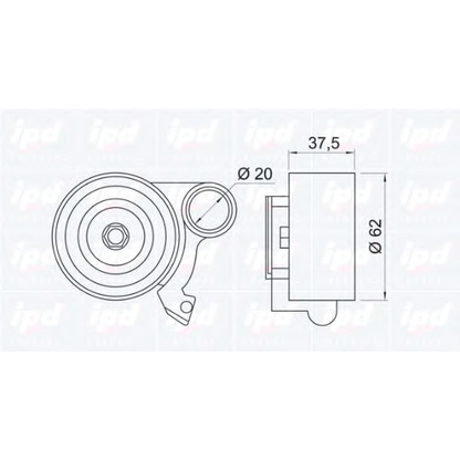 Photo Tensioner Pulley, timing belt IPD 140833