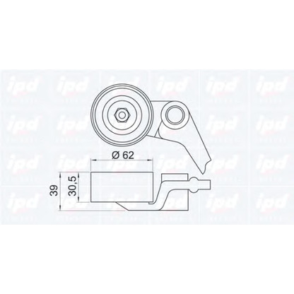 Photo Tensioner Pulley, timing belt IPD 150977