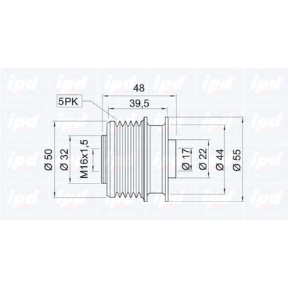 Photo Alternator Freewheel Clutch IPD 121045