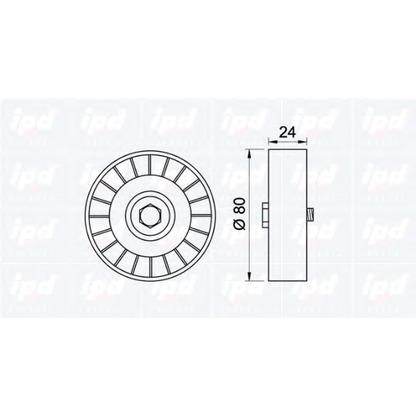Photo Deflection/Guide Pulley, v-ribbed belt IPD 152242