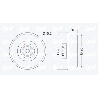 Photo Deflection/Guide Pulley, v-ribbed belt IPD 150757