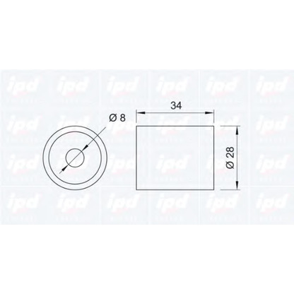 Photo Deflection/Guide Pulley, timing belt IPD 150046