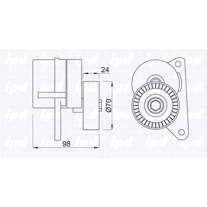 Photo Tensioner Lever, v-ribbed belt IPD 100296