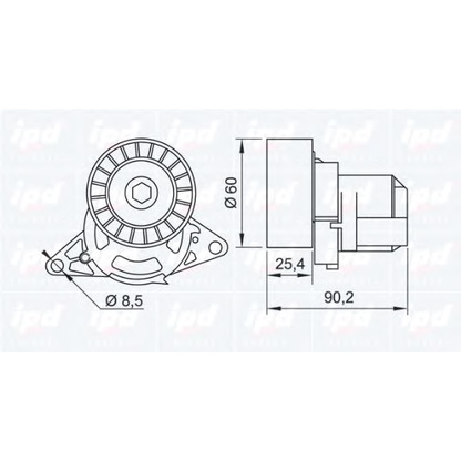 Foto Rullo tenditore, Cinghia Poly-V IPD 153429