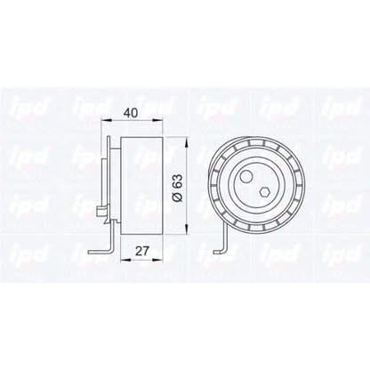 Photo Tensioner Pulley, timing belt IPD 140070