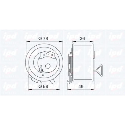 Photo Tensioner Pulley, timing belt IPD 140853