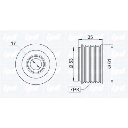 Photo Pulley, alternator IPD 153299