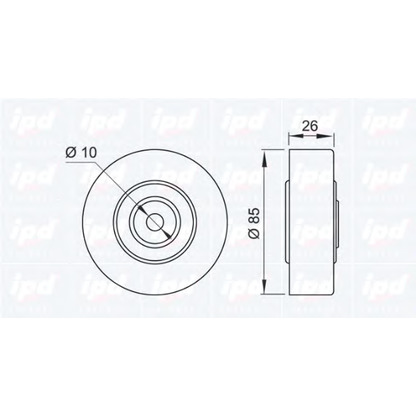 Photo Deflection/Guide Pulley, v-ribbed belt IPD 150974