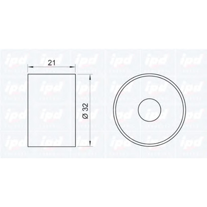 Photo Deflection/Guide Pulley, timing belt IPD 140131