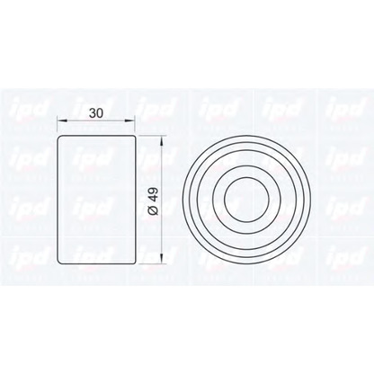 Photo Deflection/Guide Pulley, timing belt IPD 140134