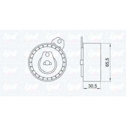 Photo Tensioner Pulley, timing belt IPD 140165