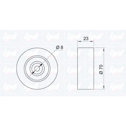Photo Deflection/Guide Pulley, v-ribbed belt IPD 150174