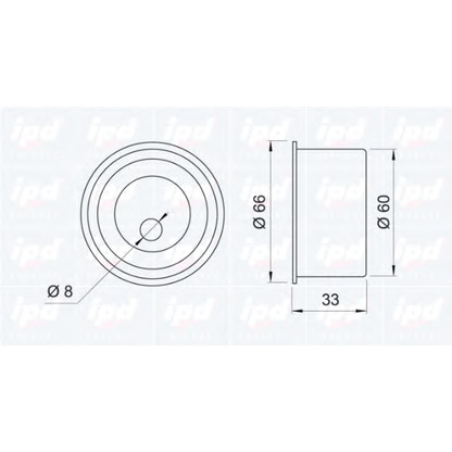 Photo Tensioner Pulley, timing belt IPD 140184