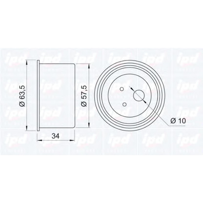 Photo Tensioner Pulley, timing belt IPD 140188