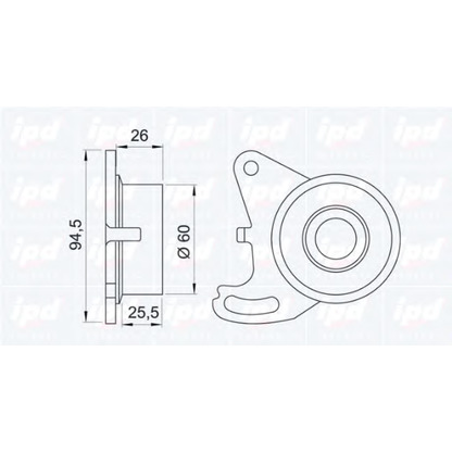 Photo Tensioner Pulley, timing belt IPD 140191