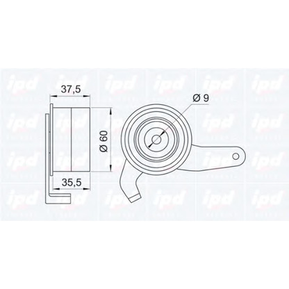 Photo Tensioner Pulley, timing belt IPD 140195