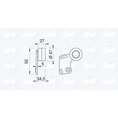 Photo Tensioner Pulley, timing belt IPD 140203