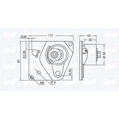 Photo Tensioner Pulley, timing belt IPD 140699