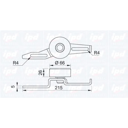 Photo Tensioner Pulley, v-ribbed belt IPD 140414