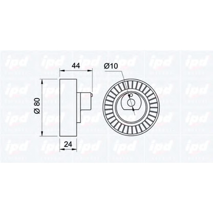Photo Deflection/Guide Pulley, v-ribbed belt IPD 150491