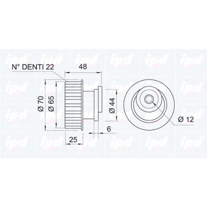 Photo Tensioner Pulley, timing belt IPD 140497