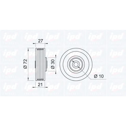 Photo Deflection/Guide Pulley, v-ribbed belt IPD 150520