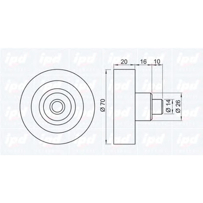 Photo Tensioner Pulley, v-ribbed belt IPD 140532