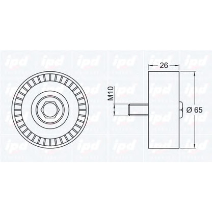 Photo Deflection/Guide Pulley, v-ribbed belt IPD 153462