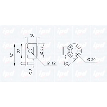 Photo Tensioner Pulley, timing belt IPD 140601