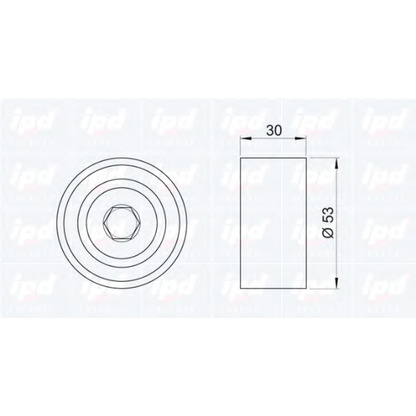 Photo Tensioner Pulley, timing belt IPD 140606