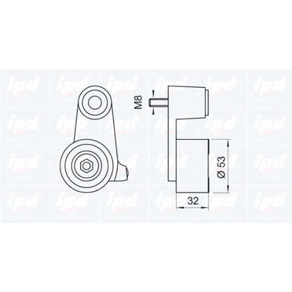 Photo Tensioner Pulley, timing belt IPD 140609