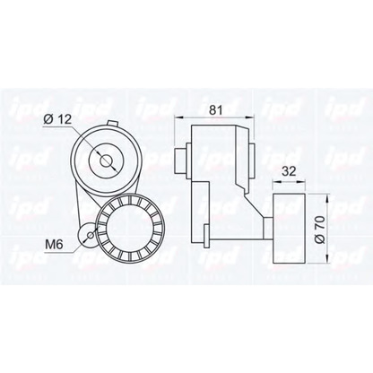 Foto Braccio tenditore, Cinghia Poly-V IPD 100685