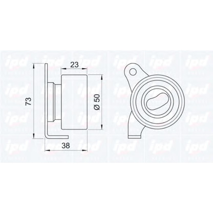 Photo Tensioner Pulley, timing belt IPD 140807