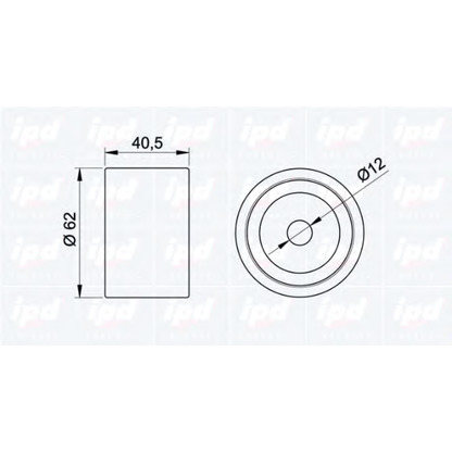 Photo Deflection/Guide Pulley, timing belt IPD 150976