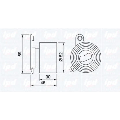 Photo Tensioner Pulley, timing belt IPD 140819