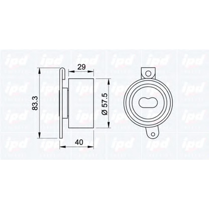 Photo Tensioner Pulley, timing belt IPD 140820