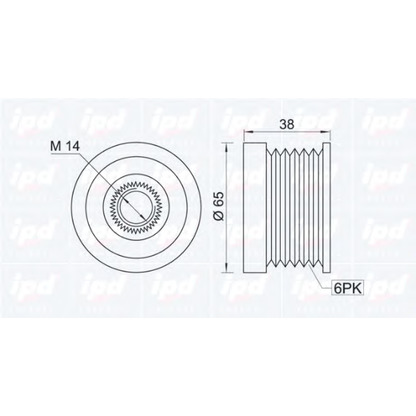 Foto Puleggia cinghia, Alternatore IPD 153074