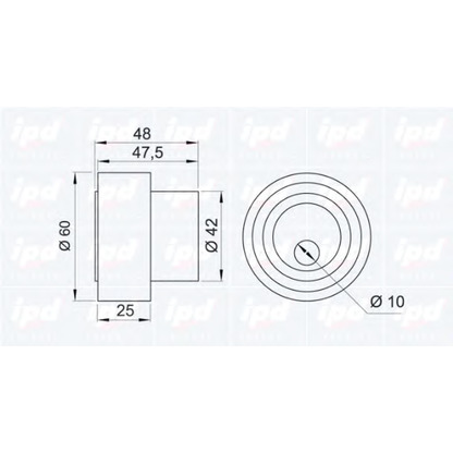 Photo Tensioner Pulley, timing belt IPD 140904