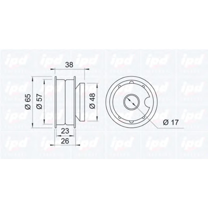 Photo Deflection/Guide Pulley, timing belt IPD 140926