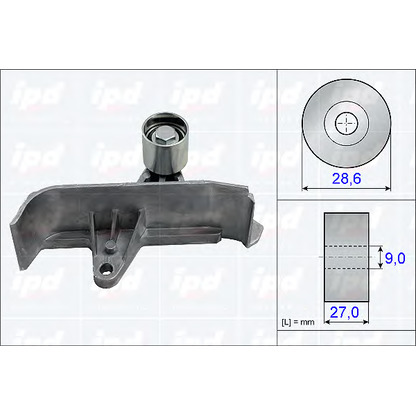 Photo Deflection/Guide Pulley, timing belt IPD 153826