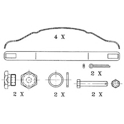 Foto Kit pastiglie freno, Freno a disco ABEX G6926