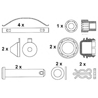 Photo Kit de plaquettes de frein, frein à disque DURON DCV1277BFE