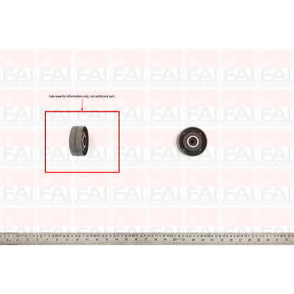 Photo Deflection/Guide Pulley, timing belt FAI T6910