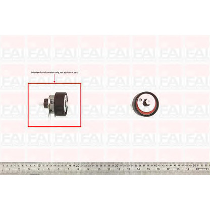 Photo Tensioner Pulley, timing belt FAI T9356